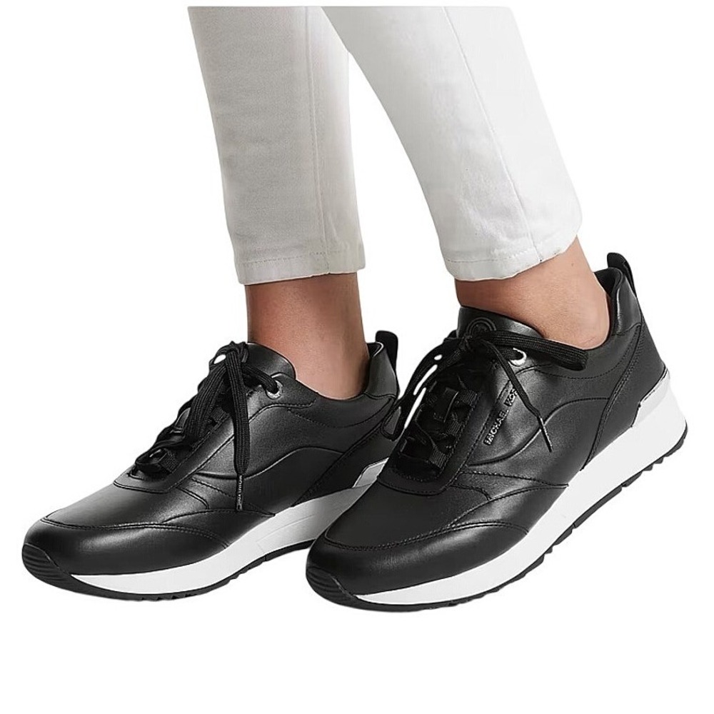 Michael Kors Allie Stride Leather and Nylon Trainer Leather Upper Size 11 NEW